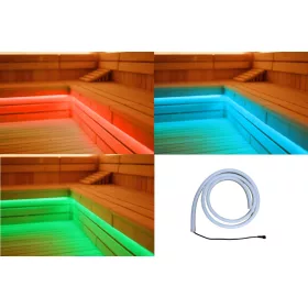   Karibu szauna lámpa, LED, tömlő 200cm hosszabbító, pad alatti lámpa, színes lámpa szett
