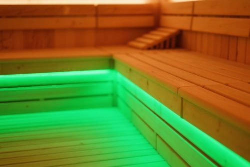 Karibu szauna lámpa, LED, tömlő 200cm hosszabbító, pad alatti lámpa, színes lámpa szett