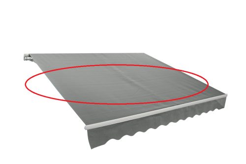 ROJAPLAST tartalék ponyva falra szerelhető 3,95 x 2,5 m-es napellenzőhöz- kiegészítő- szürke