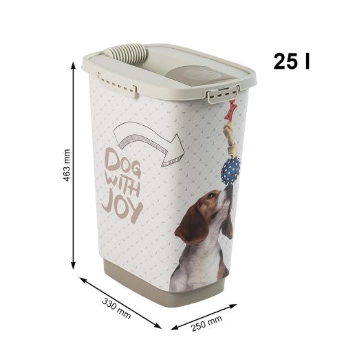 Rotho Cody "Dog with joy" műanyag táptartó 25 L - állatmintás