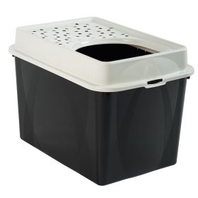 Rotho Eco berty műanyag macska WC - fekete/homok