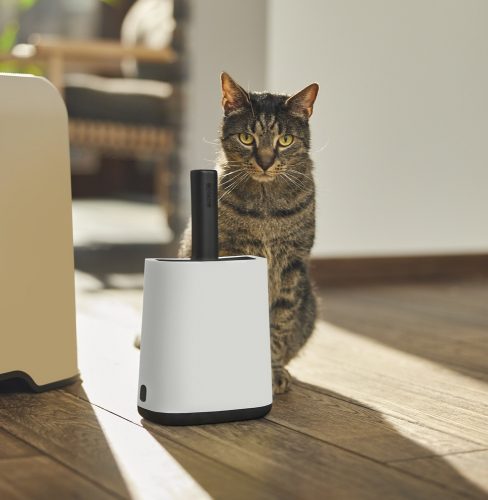 Rotho Biala műanyag macskaalom lapát tartóval és zacskóval - fehér