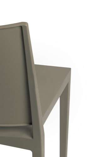 Rojaplast Mosk műanyag kerti szék, barnás-szürke