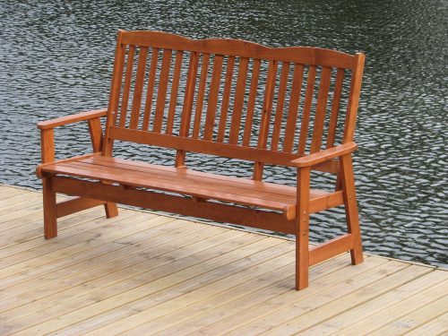 Rojaplast Ravenna fenyőfából készült kerti bútor szett, 2 db székkel, paddal