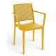 ROJAPLAST Grid műanyag kerti karfás szék, mustársárga