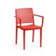 ROJAPLAST Grid műanyag kerti karfás szék, piros