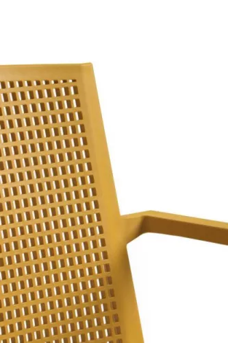 Rojaplast Grid műanyag kerti karfás szék, antracit