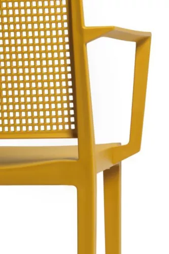 Rojaplast Grid műanyag kerti karfás szék, antracit