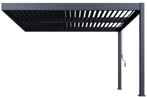 Rojaplast INTRO DUO bioklimatikus pergola 4×4 m – alumínium, falhoz rögzíthető, antracit színben