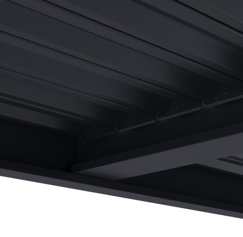 Rojaplast INTRO DUO bioklimatikus pergola 4×4 m – alumínium, falhoz rögzíthető, antracit színben