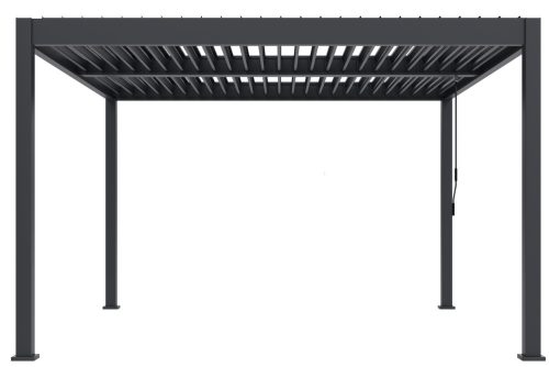 Rojaplast Intro Duo osztott tetős, bioklimatikus pergola, alumínium - szabadon álló - 4 x 4 méteres, szürke antracit
