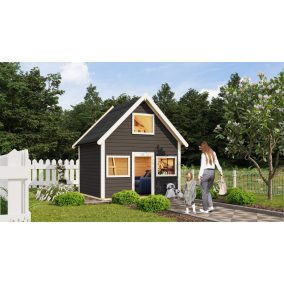   Karibu Kalle fa kerti játszóház, Terragrau színben, 213 cm x 184 cm