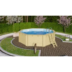   Karibu „2-es medence modell” fából (nyomáskezelt) 4,3x4,3 m