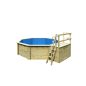   Karibu „2-es medence modell” fából (nyomáskezelt) 4,3x4,3 m kis terasszal