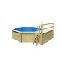   Karibu „2-es medence modell” fából (nyomáskezelt) 4,3x4,3 m közepes terasszal