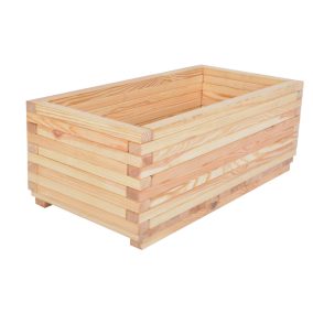   Rojaplast fenyőfából készült téglalap alakú rusztikus virágtartó láda - 80 cm