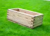 Rojaplast fenyőfából készült téglalap alakú rusztikus virágtartó láda - 80 cm