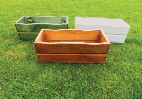 Rojaplast fenyőfából készült virágláda 44 cm - barna