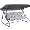 Dajar Milano lehajtható fém kerti hintaágy, tetővel - 035-23