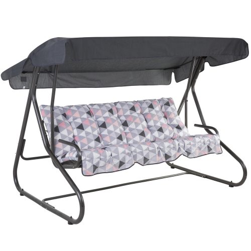 Dajar Milano lehajtható fém kerti hintaágy, tetővel - 035-23
