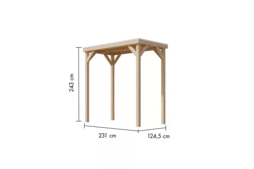 Karibu Cubeco 1. Fa kerti pavilon / modern kerti pavilon 231 cm x 124,5 cm