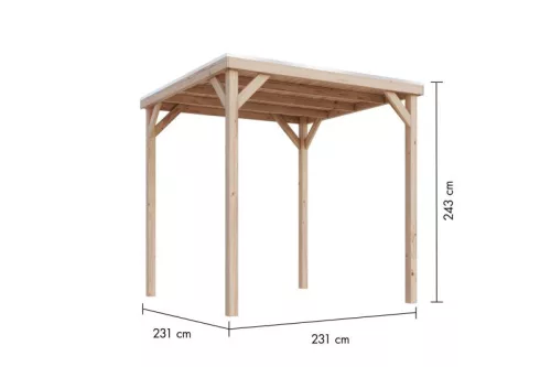 Karibu Cubeco 2. Fa kerti pavilon / modern kerti pavilon 231 cm x 231 cm