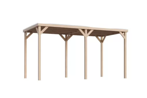 Karibu Cubeco 3. Fa kerti pavilon szett / modern kerti pavilon praktikus bővítéssel 453 cm x 231 cm