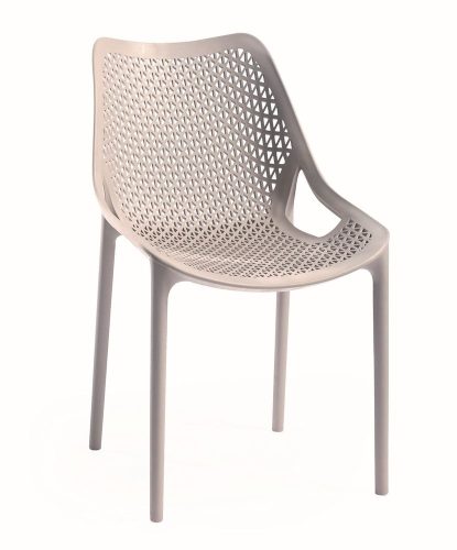 ROJAPLAST Bilros műanyag kerti szék, barnás-szürke