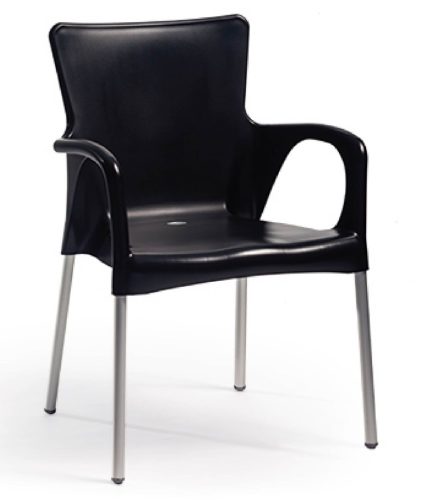 ROJAPLAST Ana műanyag kerti szék, fekete