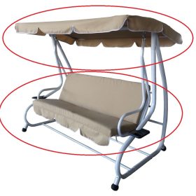   Rojaplast tartalék tetőponyva és párna a De Luxe hintaágyhoz - bézs 