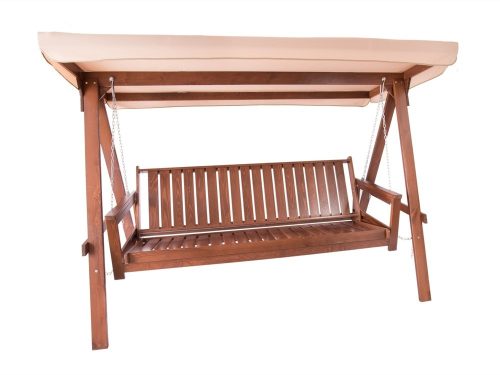 Rojaplast Adelaida fenyőfából készült, lehajtható kerti hintaágy, tópszínű