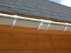 Ereszcsatorna-készlet, PVC esőcsatorna lapos-/ferdetetőkre - kertiház/szaunaház M SET akár 490 cm tetőszélességig