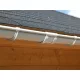 Ereszcsatorna-készlet, PVC esőcsatorna lapos-/ferdetetőkre - kertiház/szaunaház O SET akár 525 cm tetőszélességig