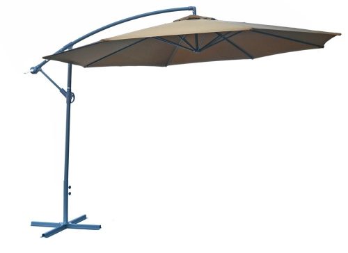 ROJAPLAST 8080 függő napernyő, hajtókarral - barna - ø 350 cm 