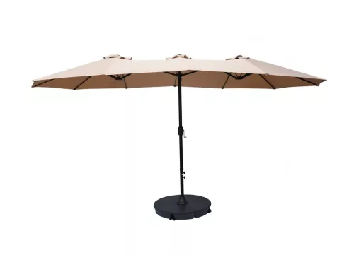 Rojaplast Double ZWU-307 napernyő, hajtókarral - bézs - 456 cm 