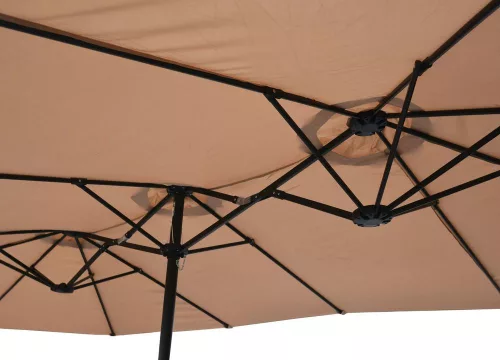 Rojaplast Double ZWU-307 napernyő, hajtókarral - bézs - 456 cm 