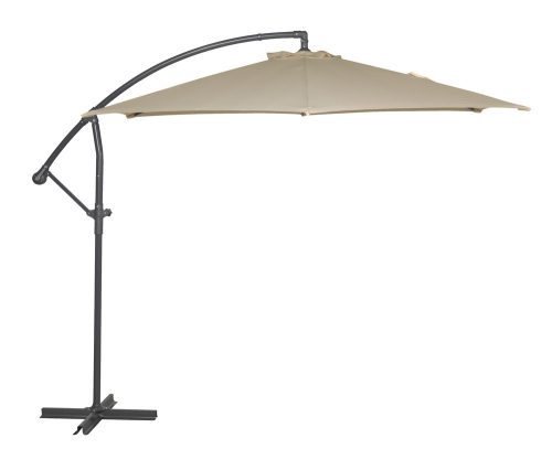 ROJAPLAST FREE POLE függő napernyő, hajtókarral - bézs - ø 300 cm 