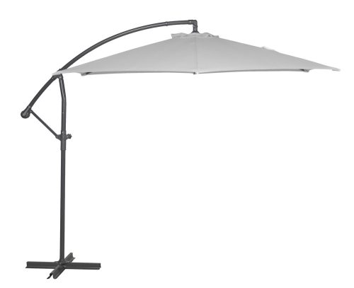 ROJAPLAST Free pole függő napernyő, hajtókarral - szürke - ø 300 cm 