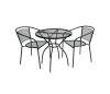 Rojaplast zwmt-06 fém kerti körasztal - fekete
