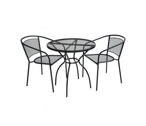 Rojaplast zwmt-06 fém kerti körasztal - fekete