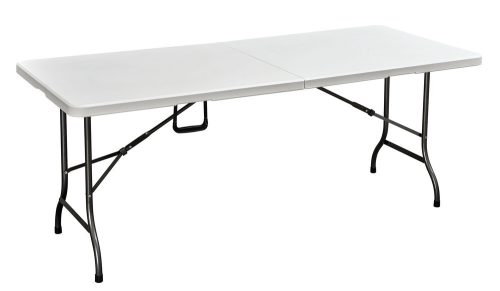 ROJAPLAST összecsukható, hordozható műanyag asztal, 244 cm - fehér 