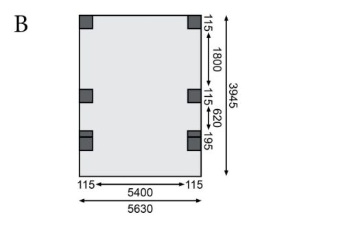 Karibu Classic 1. dupla fa autóbeálló, fedett kocsibeálló, bejárati boltívvel, 0,8 mm-es PVC tetőfedő lemezzel, 563 cm x 284,5 cm