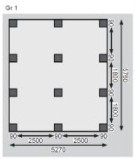 Karibu Basic 2. dupla fa autóbeálló, fedett kocsibeálló, 563 cm x 676 cm