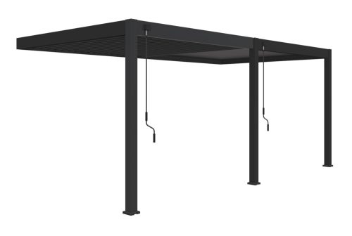 Rojaplast intro plus bioklimatikus pergola falhoz 6X3 M - szürke, RAL 7016