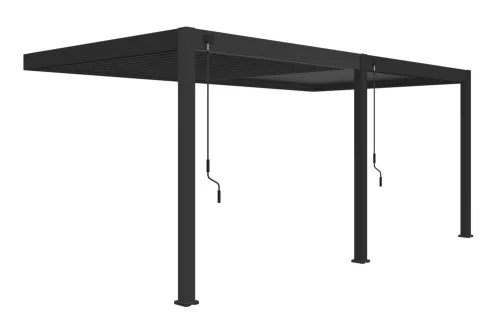 Rojaplast intro plus alumínium bioklimatikus pergola falhoz rögzíthető, 6 X 3 méteres - szürke antracit