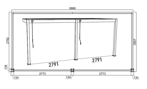 Rojaplast intro plus alumínium bioklimatikus pergola falhoz rögzíthető, 6 X 3 méteres - szürke antracit