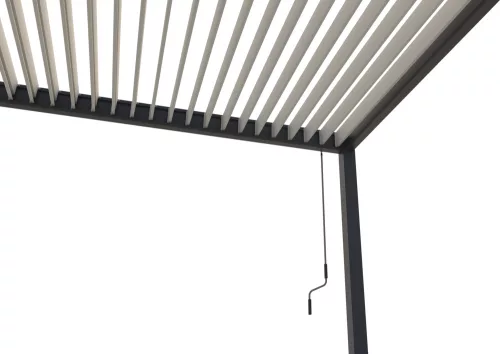 Rojaplast intro plus alumínium bioklimatikus pergola falhoz rögzíthető, 6 X 3 méteres - szürke antracit