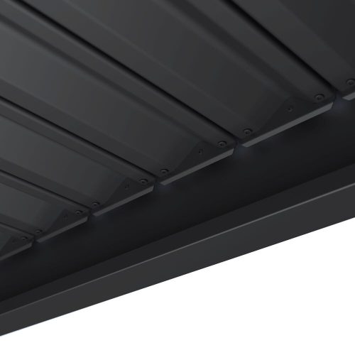 Rojaplast INTRO DUO bioklimatikus pergola 6×4 m – alumínium, falhoz rögzíthető, antracit színben