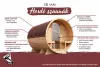  Karibu "Nordic Pod 1,5 " kültéri hordó szauna 3-4 fő részére – kályha nélkül