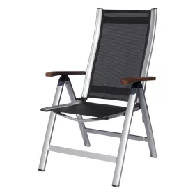   Sun garden Ass comfort összecsukható, exkluzív alu. kerti szék - fekete/ezüst